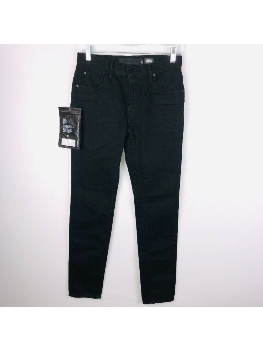 Alexander Wang X 002 Jeans Womens Sits Low Rise Tapered Leg Relaxed Fit Black 24
